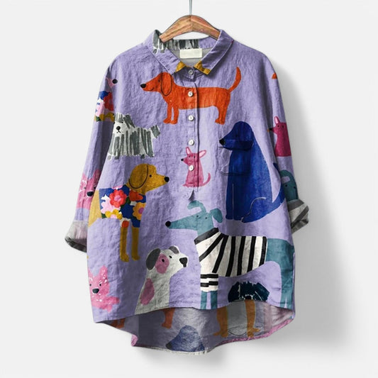 Frida | Trendige und moderne Bluse mit künstlerischen Prints